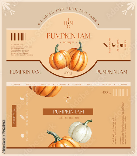 Pumpkin Jam Labels for Jars Template