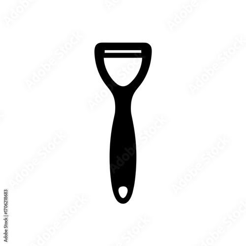 Silhouette of a peeler on transparent background
