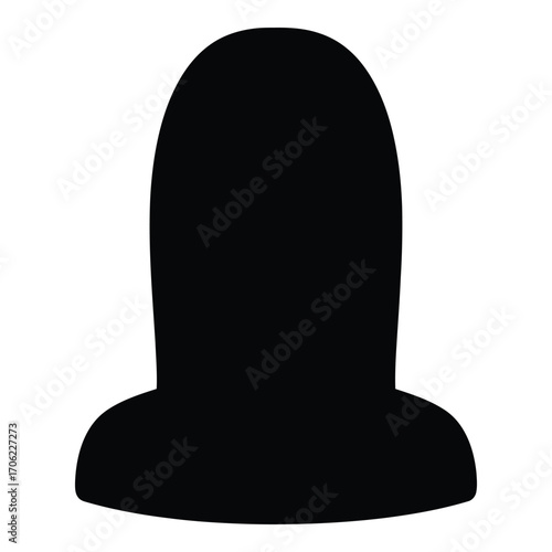 Silhouette profile of a woman head and shoulders for anonymous representation silhouette