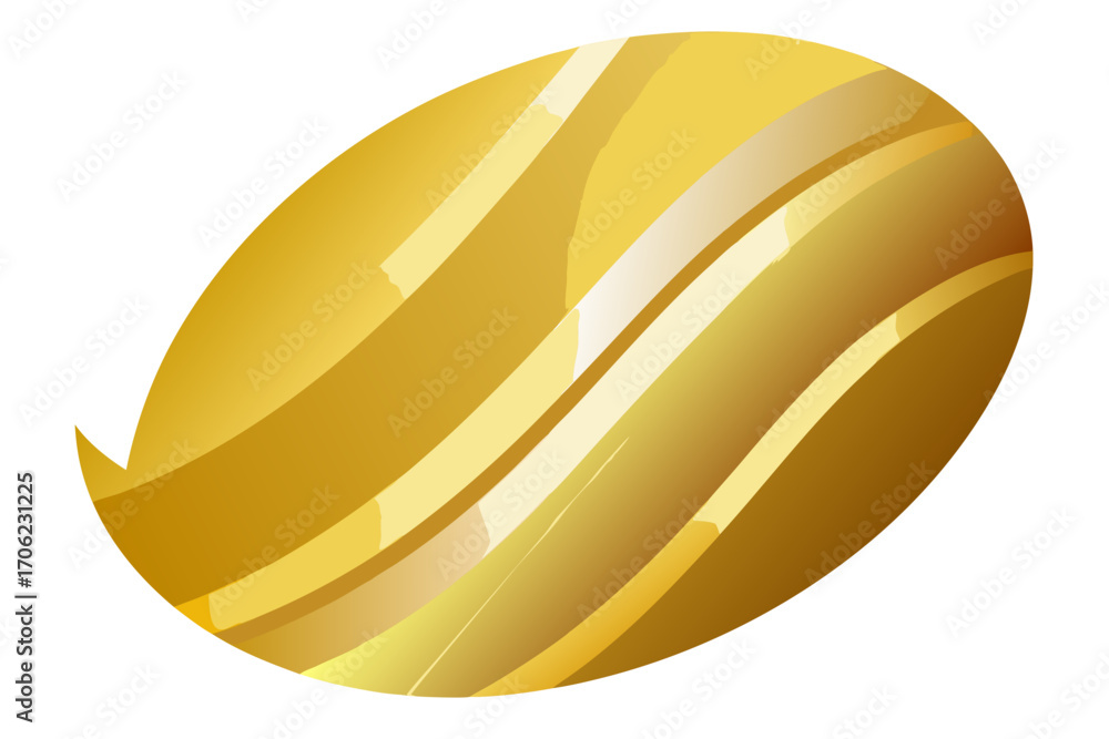 Obraz premium golden ball isolated on white