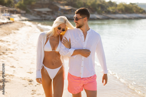 Couple enjoys a sunny day o...