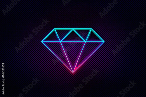 diamond on black background