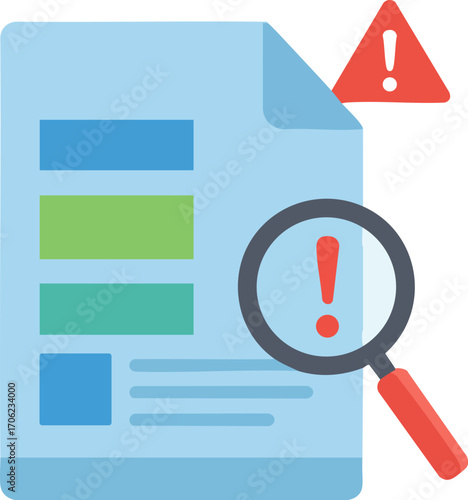 Simple Document with Warning Icon