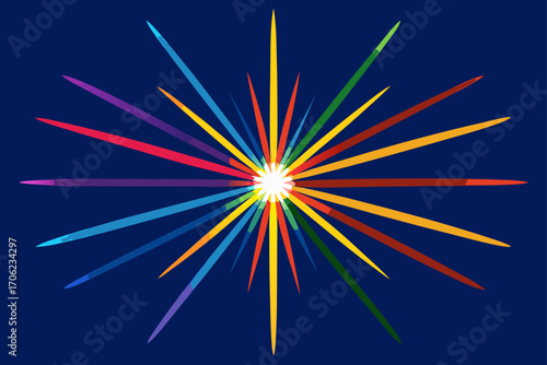 abstract background with fireworks