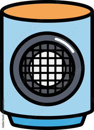Portable Bluetooth Speaker Icon Flat Design Illustration