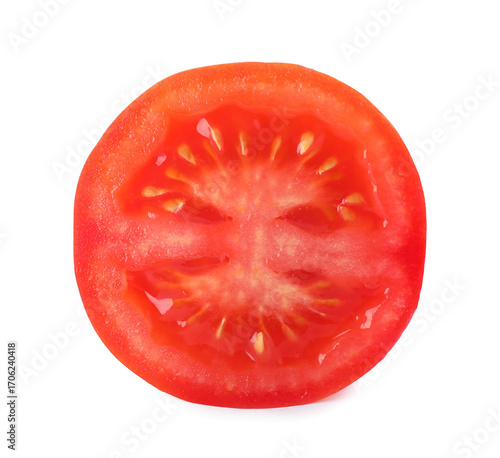 Wallpaper Mural Piece of ripe red tomato isolated on white Torontodigital.ca