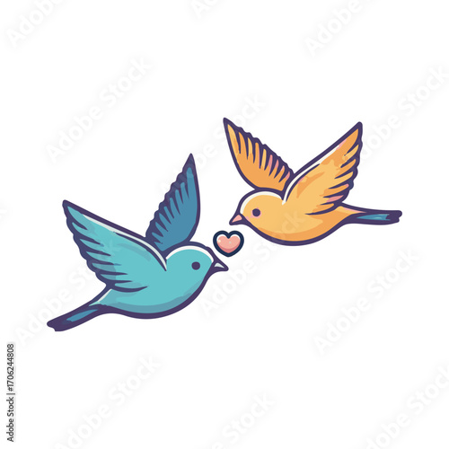 
lovebird illustration design