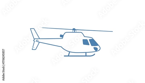 Simple helicopter outline drawing
