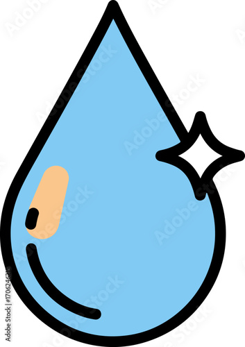 Clean Water Drop Icon Pure, Refreshing, and Hydrating Symbol