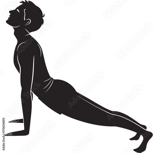 man doing yoga exercise