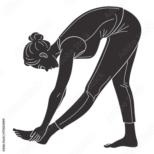 woman doing yoga