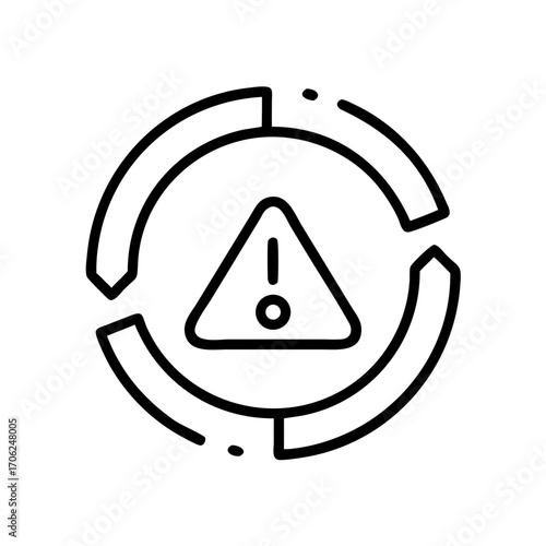 Warning Symbol A Circular Design with a Central Exclamation Mark