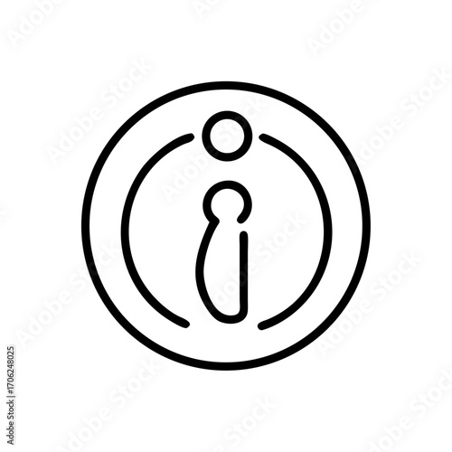 Vector line icon of a failed security lock, symbolizing unprotected access or data insecurity