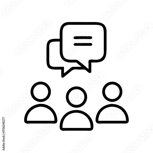 Group Conversation Communication and Collaboration Icon