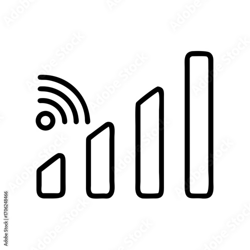 Minimalist line icon for fast email sending and instant message communication