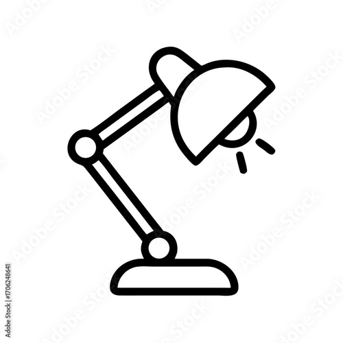 Minimalist black line icon of a molecular structure for science and chemistry education