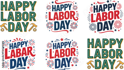 Happy Labor Day Vector Designs: Patriotic Celebration Graphics