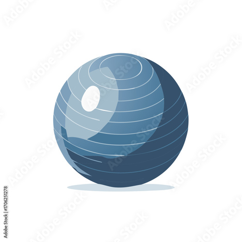 Modern Blue Fitness Ball for Pilates Yoga and Balance Training Workout Equipment