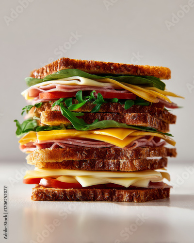 Stacked Gourmet Sandwich

