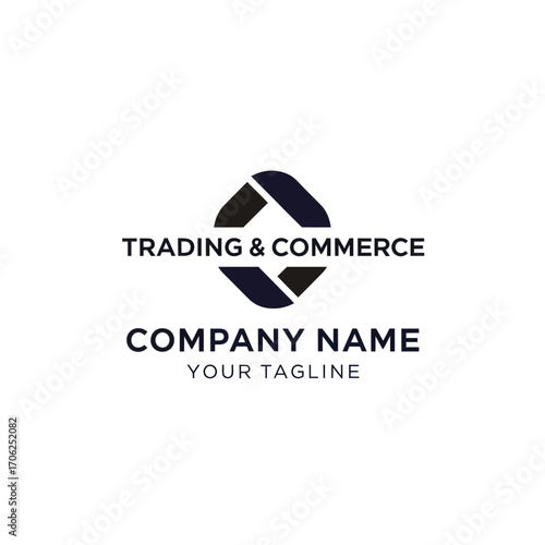 Modern logo design for a trading and commerce company.