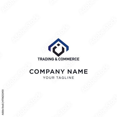Modern logo design for a trading and commerce company.