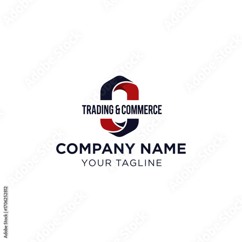 Free Download Abstract logo design featuring intertwined shapes within a hexagon, representing trading and commerce. - GFXLoad