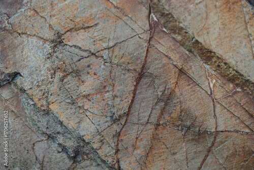 texture di superficie rocciosa ruvida e naturale dalle sfumature di azzurro e marrone, con venature e piccole crepe superficiali