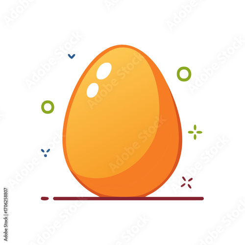 Shiny golden egg vector illustration symbolizing wealth investment and new beginnings