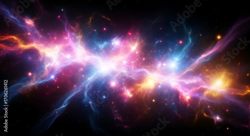 Abstract Colorful Cosmic Energy Burst.