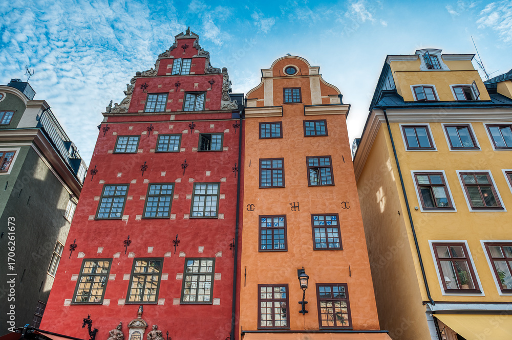 Fototapeta premium Stockholm, the capital of Sweden, encompasses 14 islands and more than 50 bridges in a vast archipelago in the Baltic Sea.