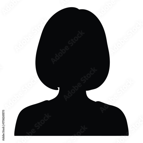 Silhouette portrait female headshot generic placeholder profile image icon silhouette silhouette
