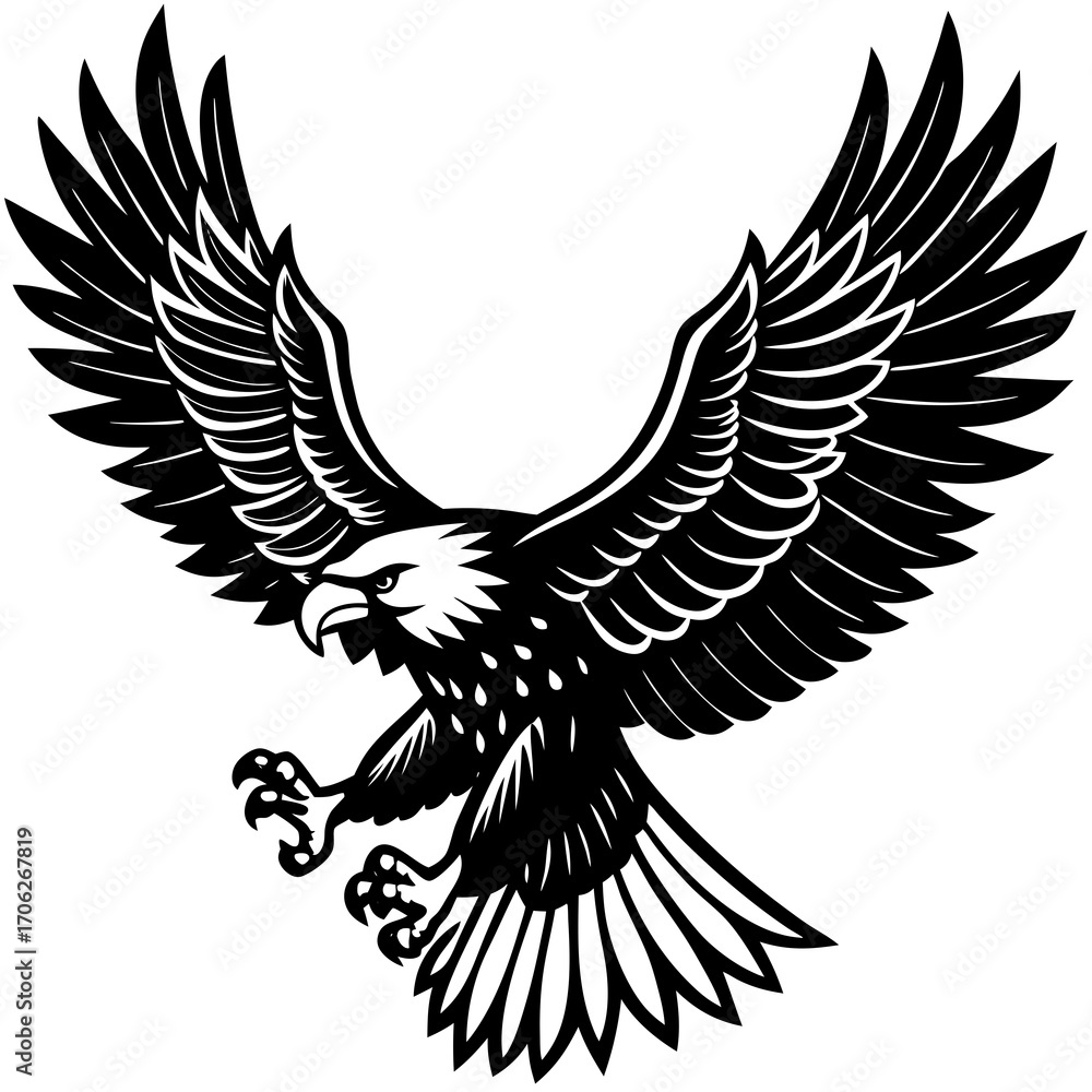 Fototapeta premium eagle with wings