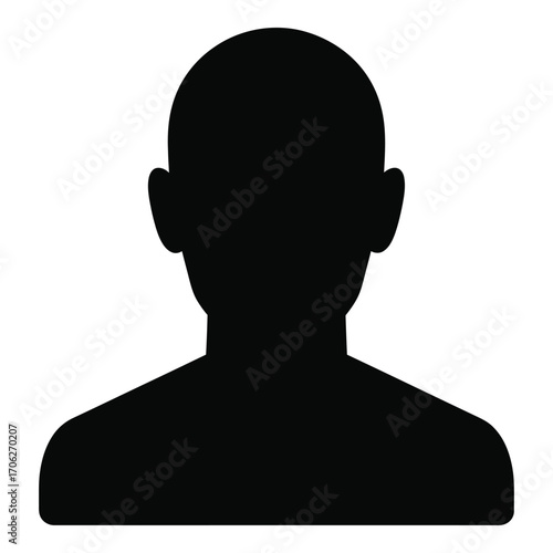 Anonymous person silhouette headshot profile image for generic use silhouette