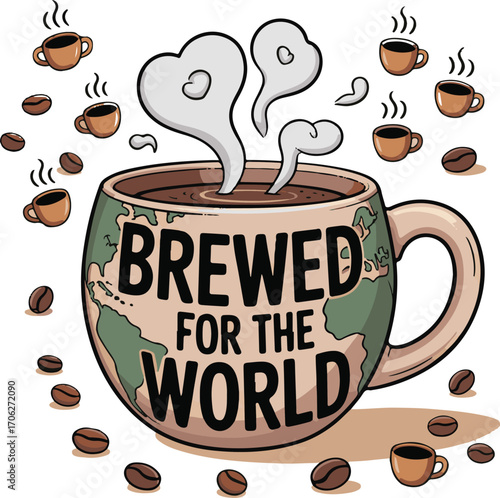 International Coffee Day 1st October banner, post design, Tshirt ,website etc