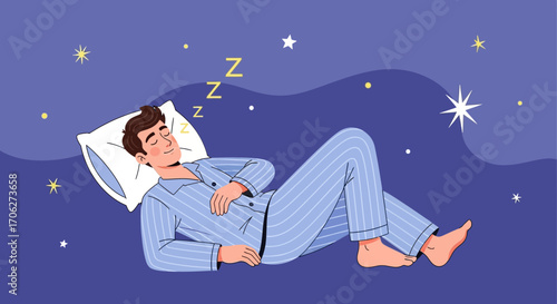 Peaceful Slumber Under The Starlit Sky Depicting A Good Night's Sleep, A Dream