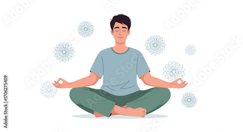 Person in Meditation, Achieving Peace and Serenity Through Inner Reflection and Calmness