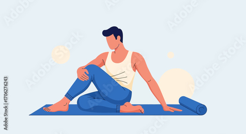 Person Practicing Yoga, A Peaceful Pose, Relaxation For Mind and Body, Daily Habits