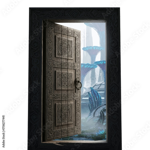 open door in the window