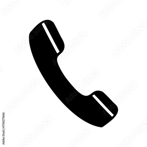 Black and white illustration of a classic telephone receiver for communication