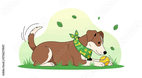 Playful Canine Embracing Summer Vibes While Enjoying A Fun-Filled Day Outdoors
