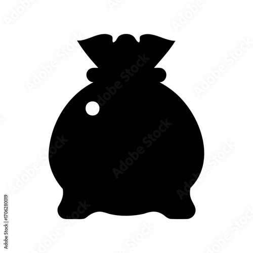 Silhouette of a Tied Sack Containing Wealth and Possessions for the Future