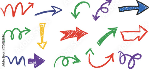 colorful arrows pointing various directions in playful design