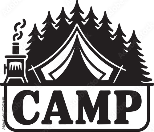 Camp logo symbol Vector Art, Icons, and Graphics for designers