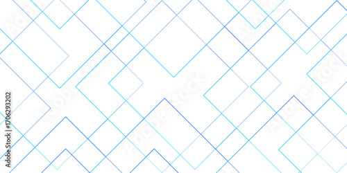 Vector futuristic architecture concept with digital geometric connection blue lines. Abstract Multicolor Vector Blueprint on White Background. Simple block background with lines. 