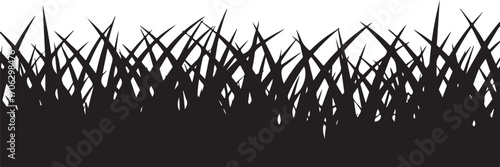 Vector art of grass silhouette