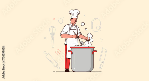 The Culinary Maestro Crafts A Delightful Dish With A Chef's Unwavering Dedication