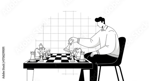 Strategic Chess Gameplay: Intellectual Pursuit and Game of Skill in Black And White