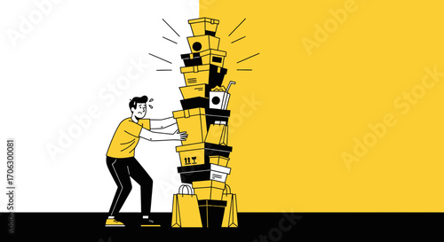 Struggling To Balance Packages: A Conceptual Illustration Of Excess And Overwhelming