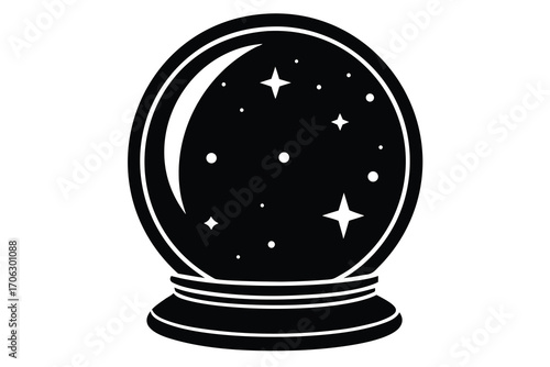 crystal ball vector art