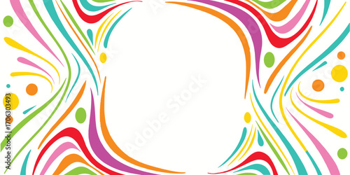 Vibrant Swirling Lines and Dots Abstract Design
